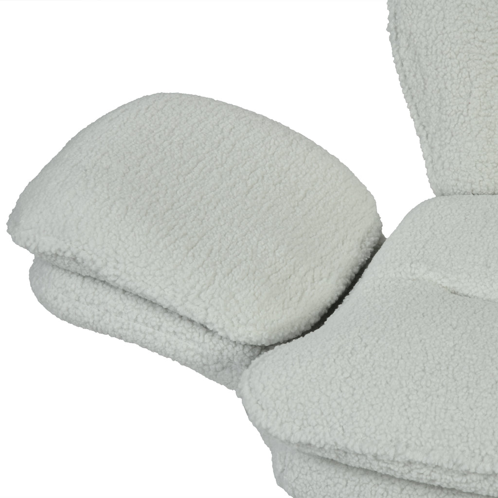 Silla de Oficina de Peluche Reclinable con Brazos Abatibles para Sentarte con Piernas Cruzadas