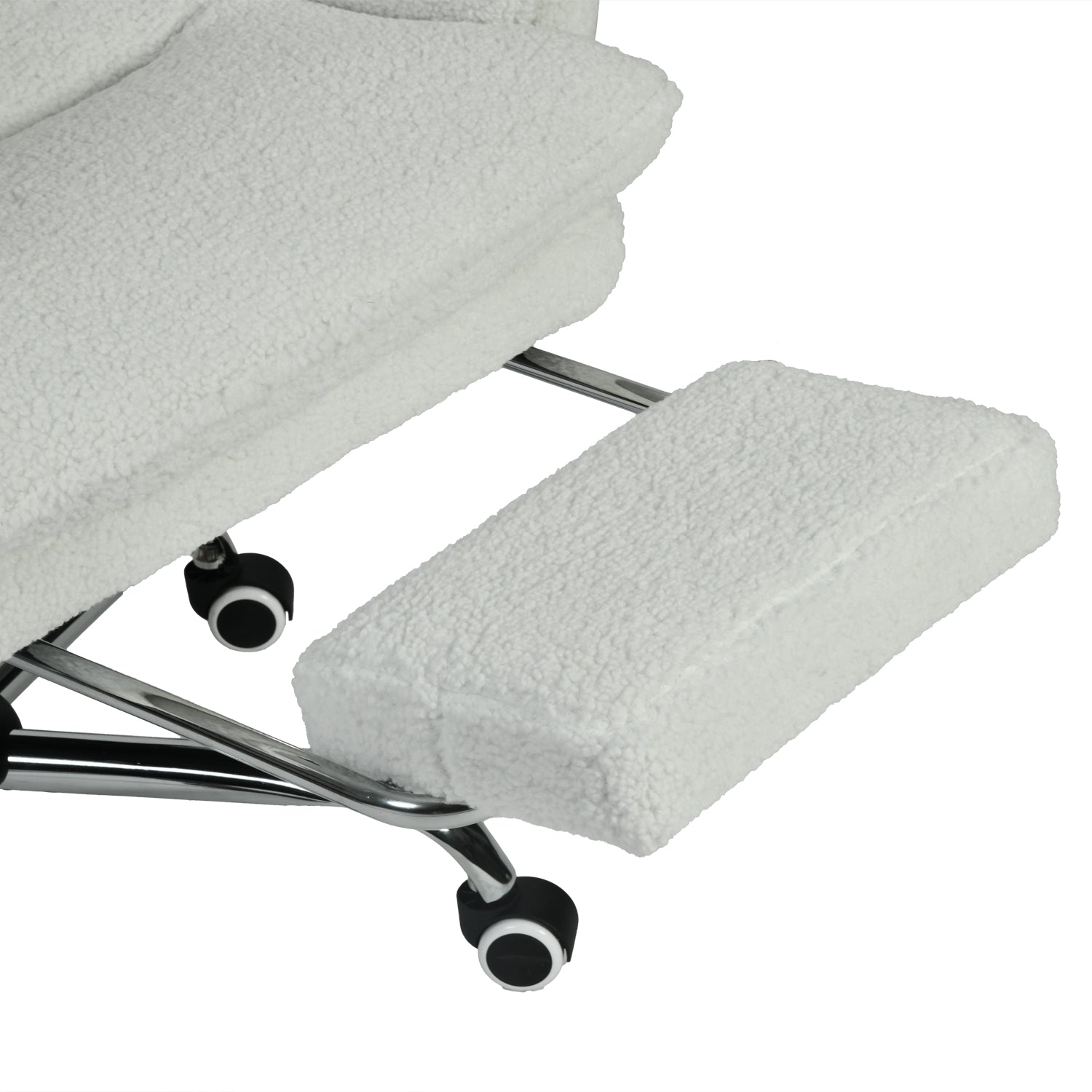 Silla de Oficina de Peluche Reclinable con Brazos Abatibles para Sentarte con Piernas Cruzadas