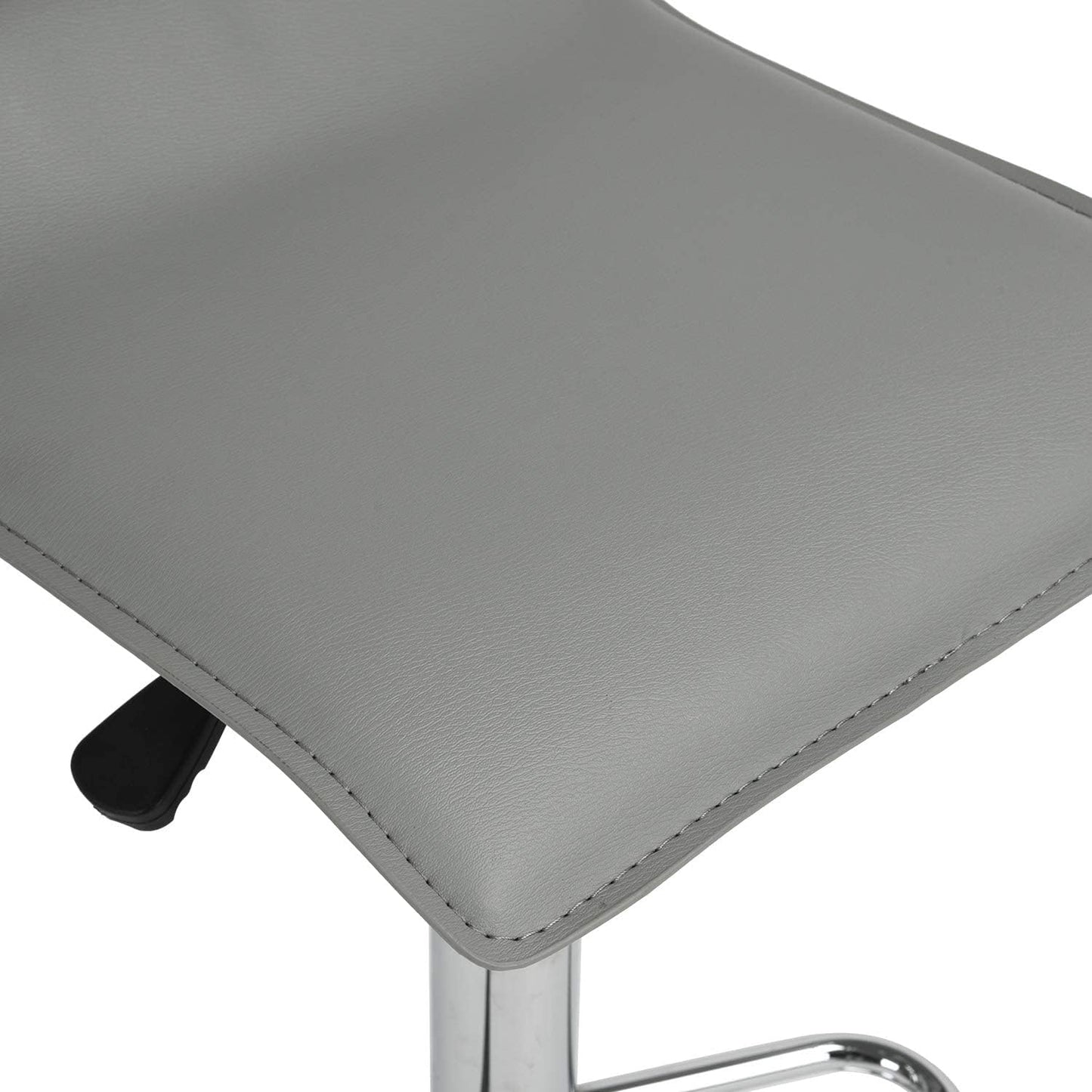 Juego de 2 Taburetes de Bar de Diseño Moderno Ajustables y Giratorios con Cojín de Asiento AerodináMico Gris