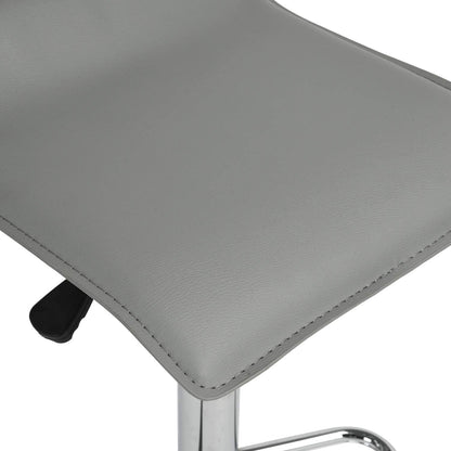 Juego de 2 Taburetes de Bar de Diseño Moderno Ajustables y Giratorios con Cojín de Asiento AerodináMico Gris