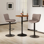 Taburetes de Bar Giratorios Ajustables Juego de 2 Piezas (Beige)