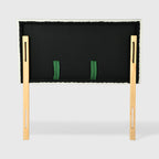 Cabecera de Cama Twin Tapizada con Altura Ajustable Patas de Madera Acolchada (Beige)