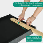 Cabecera de Cama Queen Tapizada con Altura Ajustable Patas de Madera Acolchada (Gris)