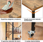 Carrito de Almacenamiento Multiusos de Tres Capas Ruedas Universales con Frenos Vintage