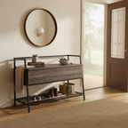 Banco Zapatero con Almacenamiento Ideal para Entrada y Sala de Estar Negro