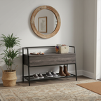 Banco Zapatero con Almacenamiento Ideal para Entrada y Sala de Estar Negro