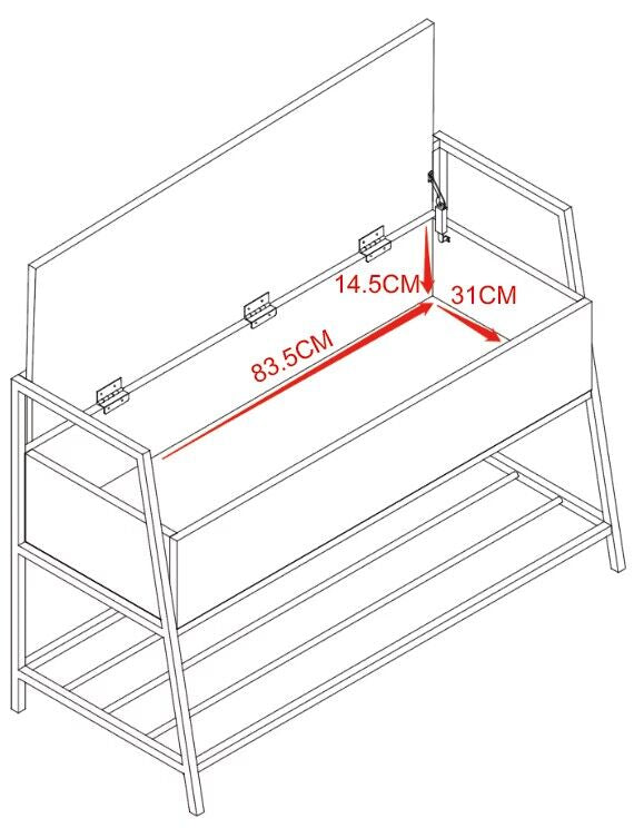 Banco Zapatero con Almacenamiento Ideal para Entrada y Sala de Estar Negro