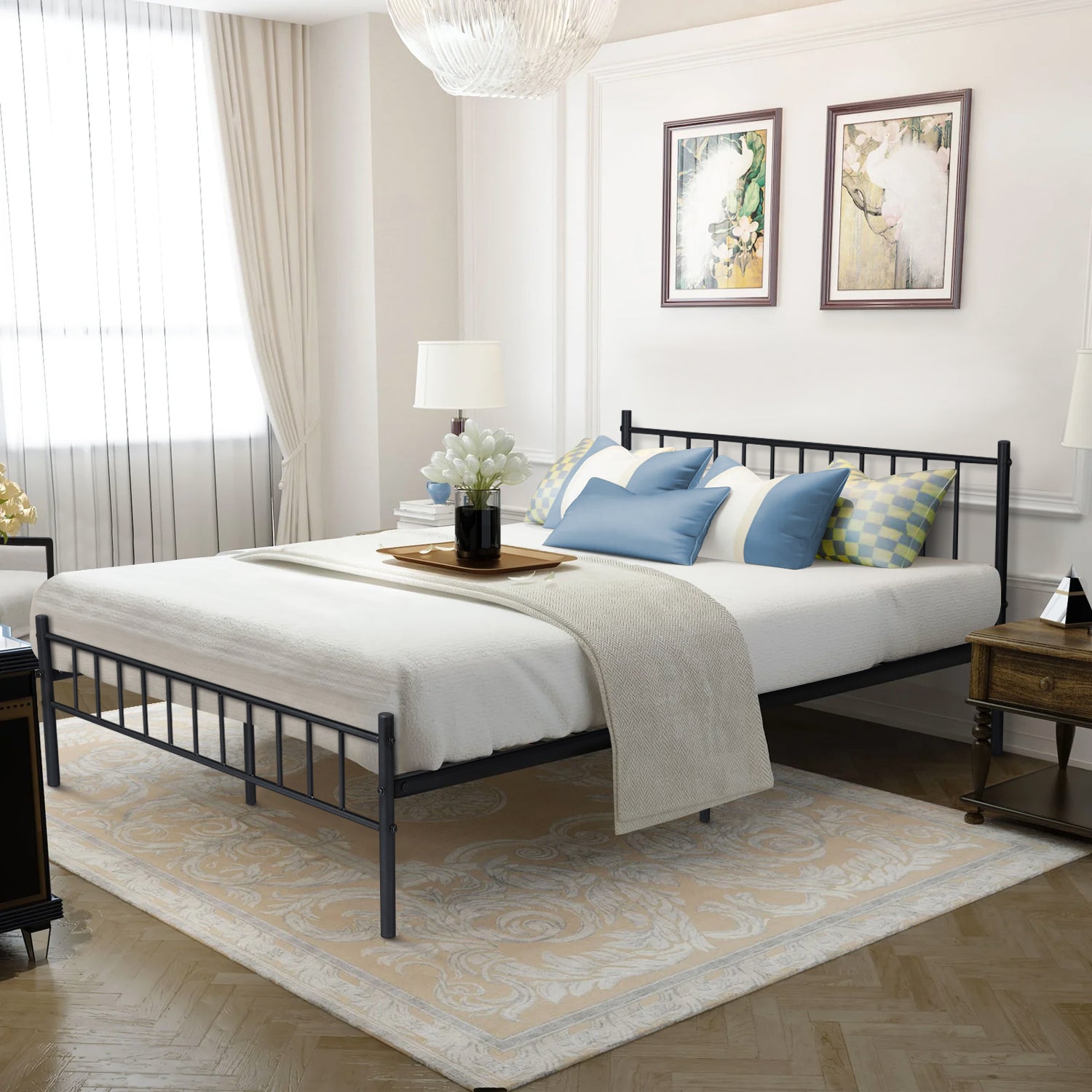 Marco de Cama de Metal Double 197x121cm