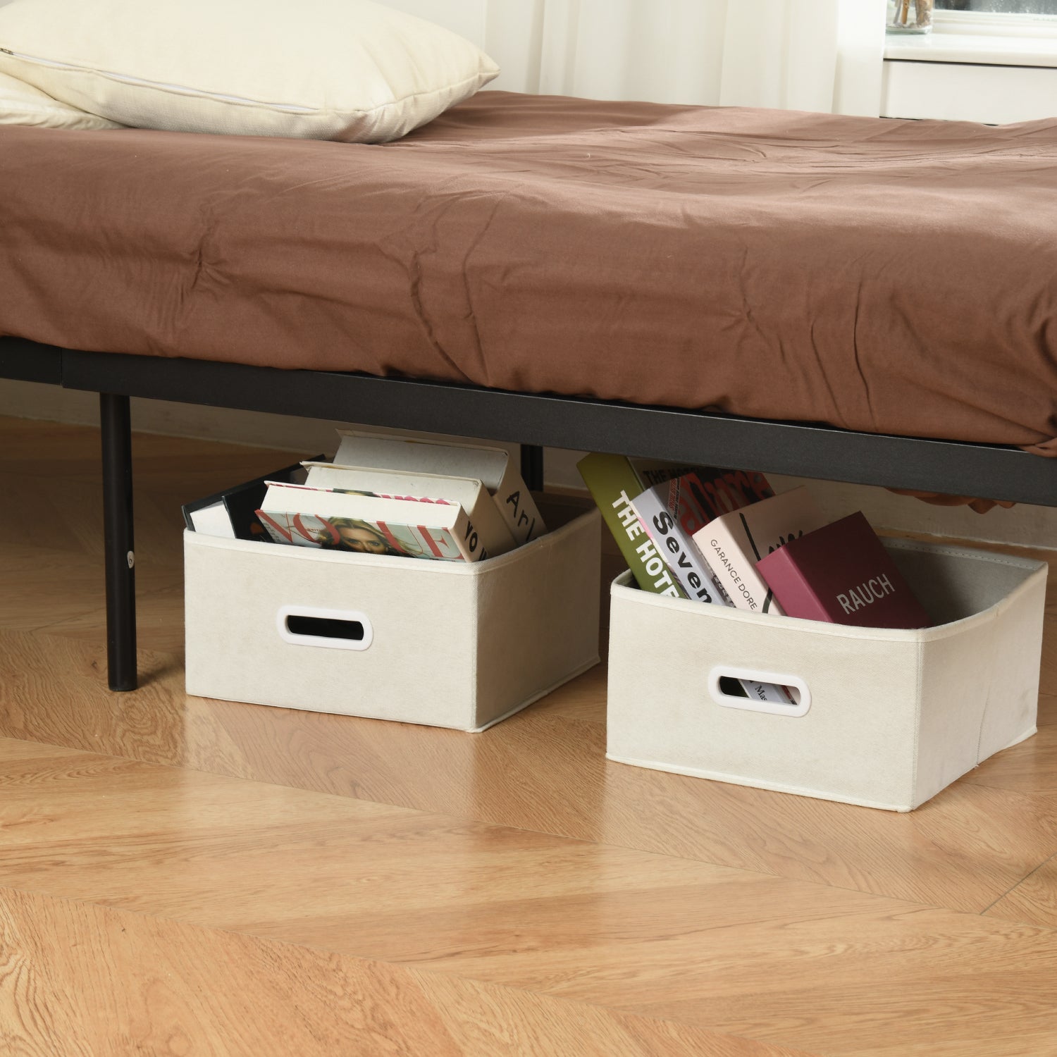 Cama Individual Moderna de Metal Sin Colchón 197 X 99 cm Negro