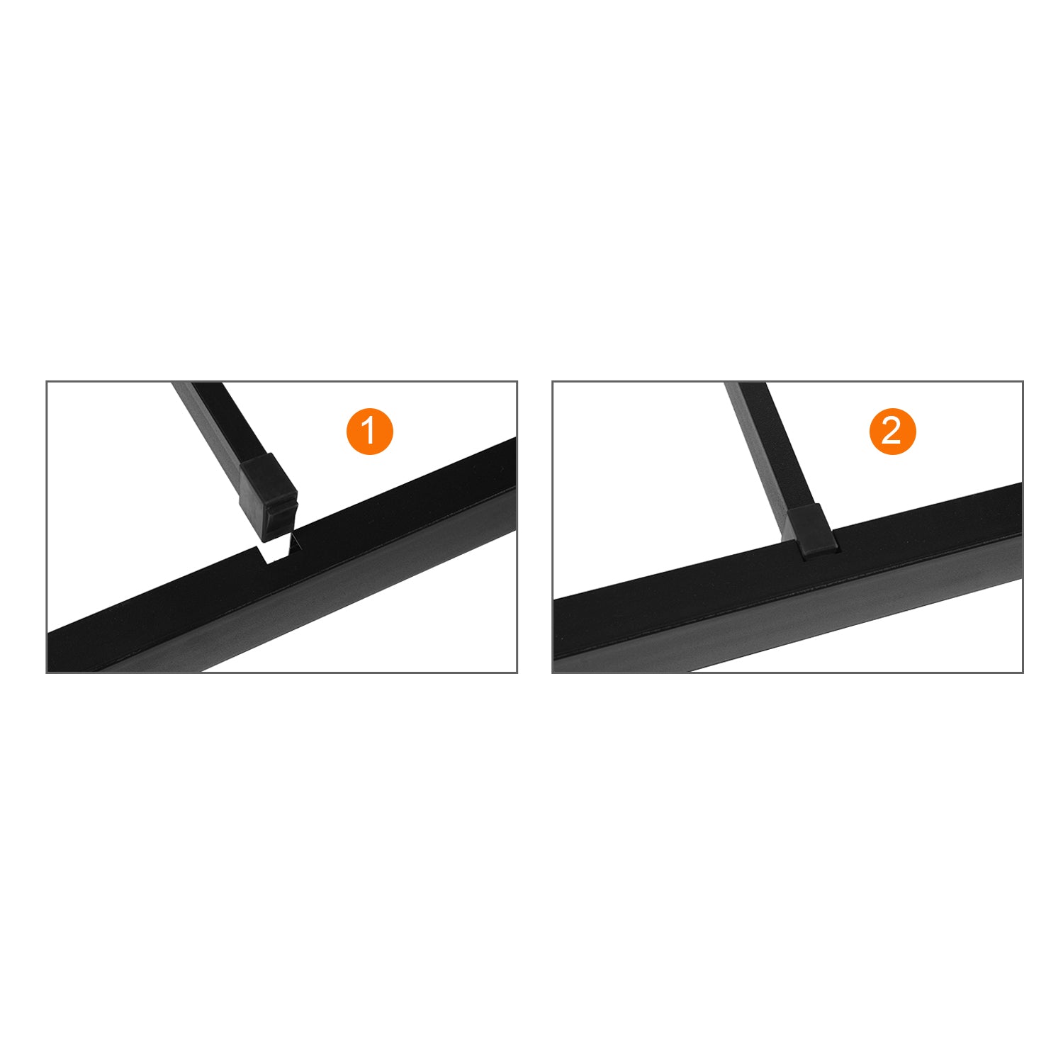 Cama de Matrimonio Fácil Montaje Somier de Metal Somier de Metal Sin Cabecero Somier Antideslizante 190 X 140 cm