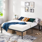 Cama de Matrimonio Fácil Montaje Somier de Metal Somier de Metal Sin Cabecero Somier Antideslizante 190 X 140 cm