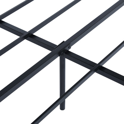 Estructura de Cama de Metal Tamaño Queen Sin Colchón 207 x 152 cm Negro