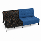 Sofá Cama Moderno con Muelles (Azul)