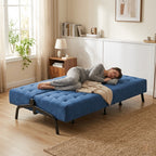 Sofá Cama Moderno con Muelles (Azul)