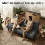 Sofá Cama Moderno con Muelles (Gris)