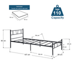 Base de Cama Individual de Metal
