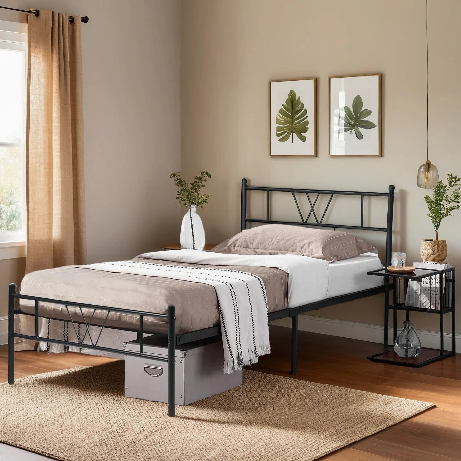 Base de Cama Individual de Metal