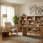 Sillón Individual Moderno con Ratán (Beige)