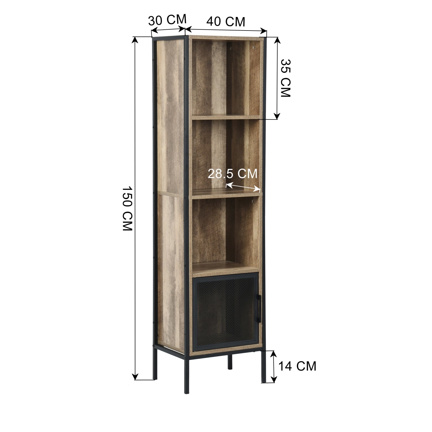 Mueble de Almacenaje + Mueble Tv Juego de 2 (Natural)