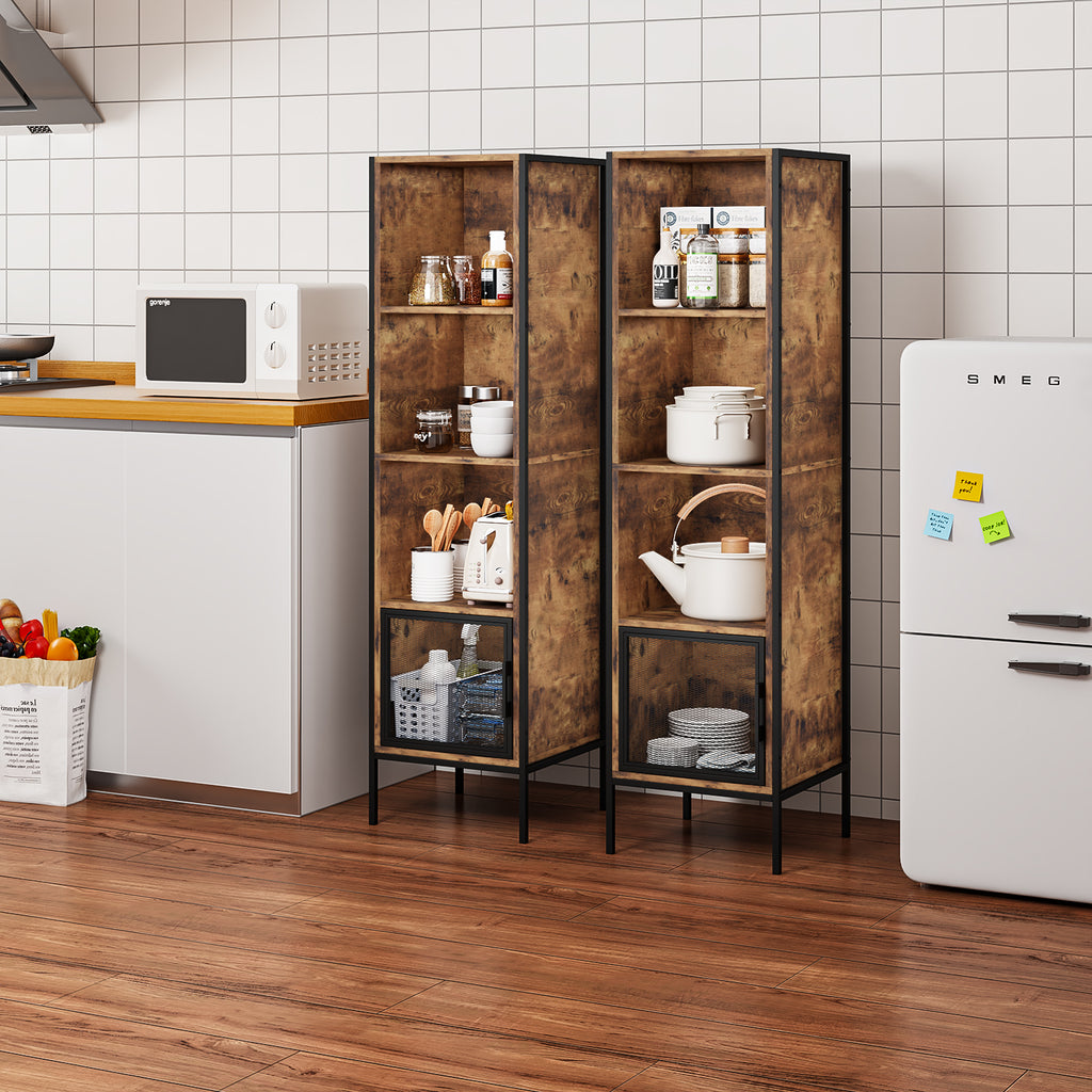 Armario de Almacenamiento Retro de Cuatro Niveles (Vintage)