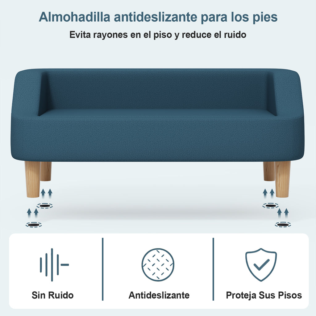 Sofá Recto Minimalista para Mascotas (Azul)