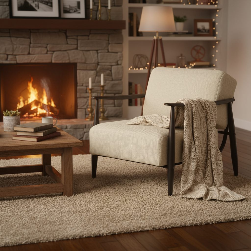 Sillón Individual de Pino Marrón Oscuro Spring