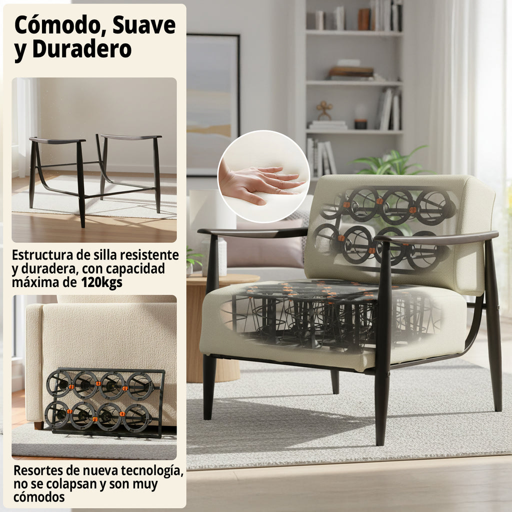 Sillón Individual de Pino Marrón Oscuro Spring