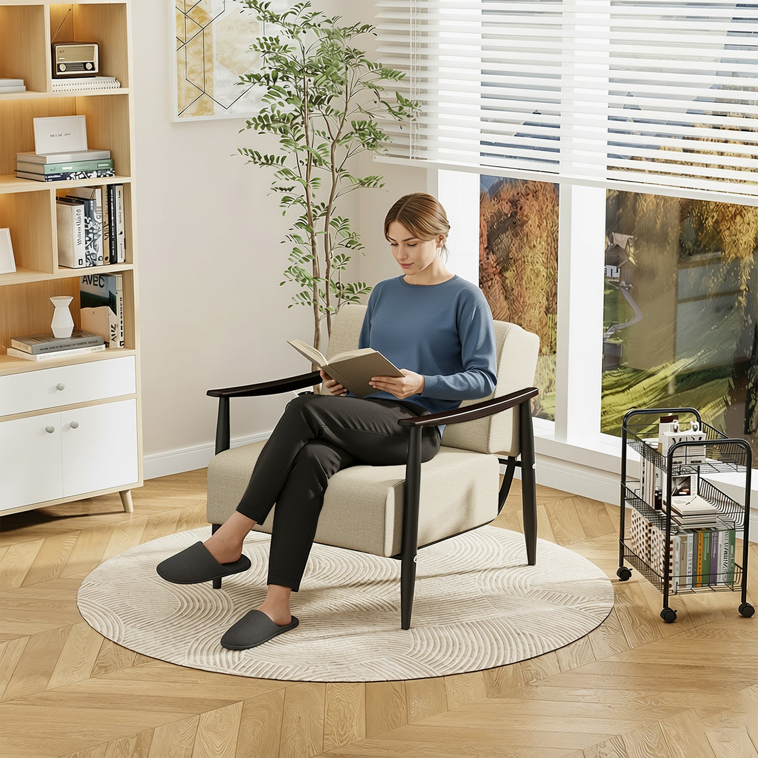 Sillón Individual de Pino Marrón Oscuro Spring