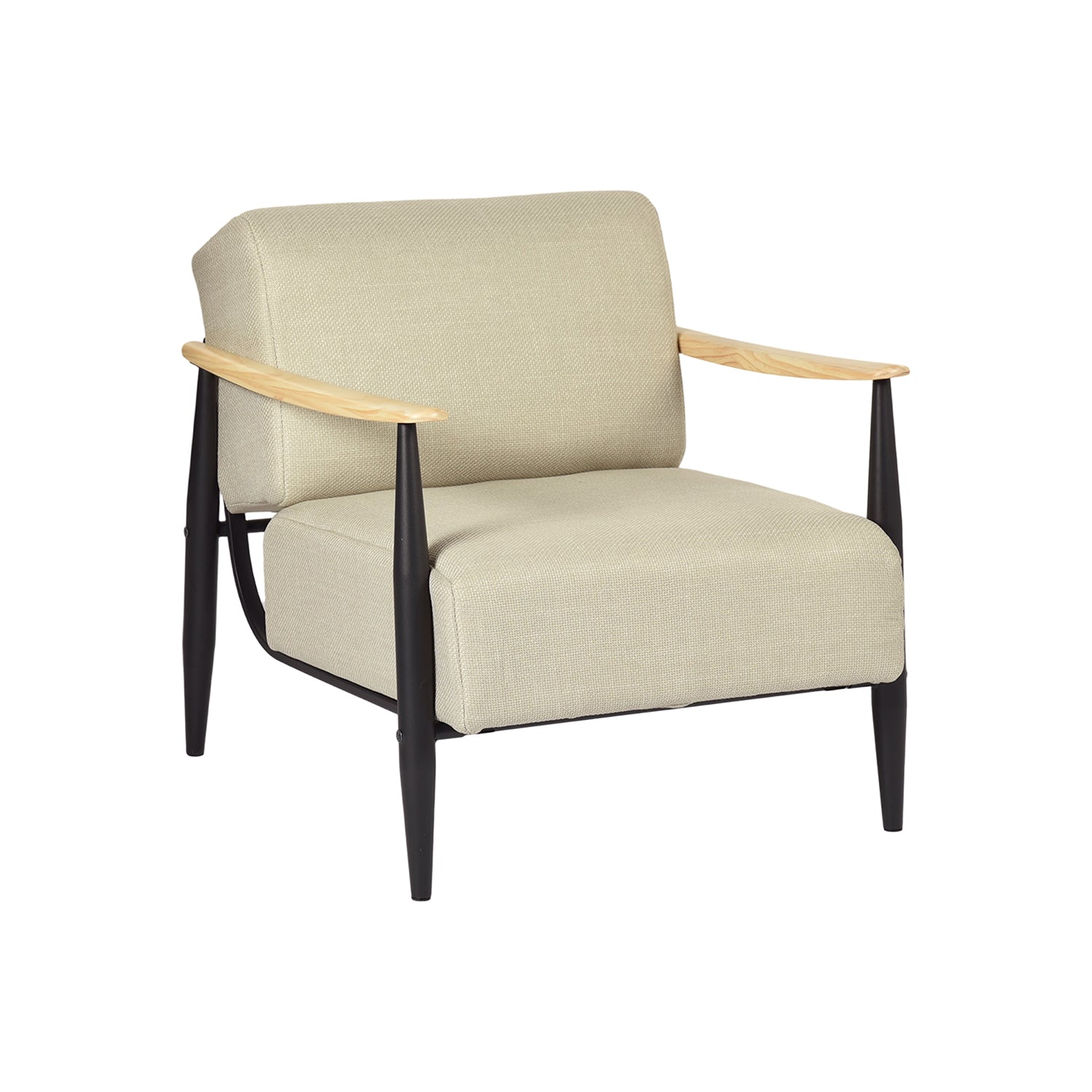 Sillón Individual de Pino Beige Spring