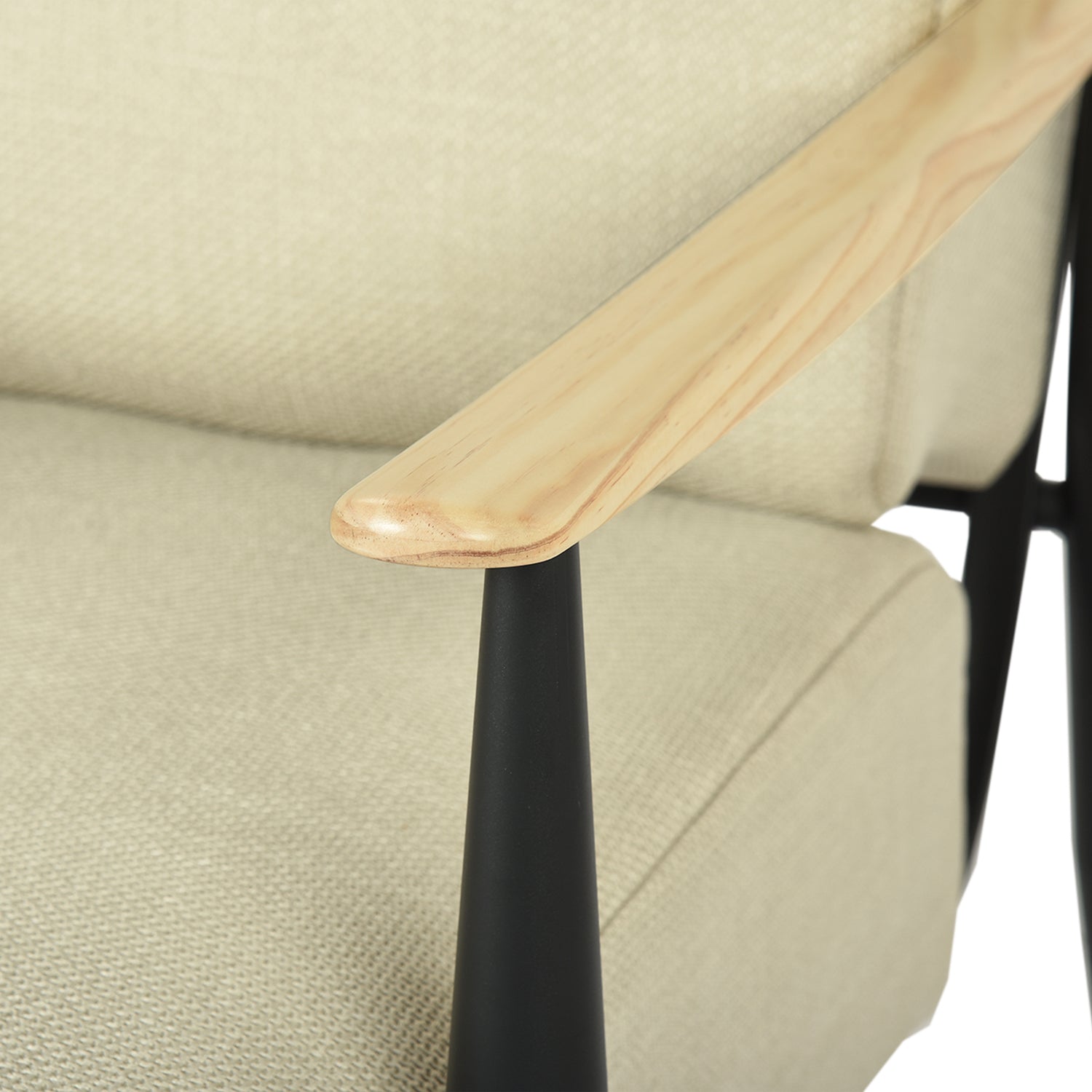 Sillón Individual de Pino Beige Spring