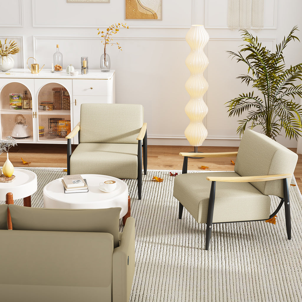 Sillón Individual de Pino Beige Spring