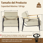 Sillón Individual de Pino Beige Spring