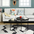 Set de 2 Mesas de Centro Negro