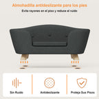 Sofá para Mascotas de Diseño Curvo (Gris)