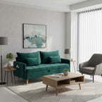 Cyber Homemake ● Sofá de 2 Plazas con Espacio de Almacenamiento y Puerto de Carga (Verde)