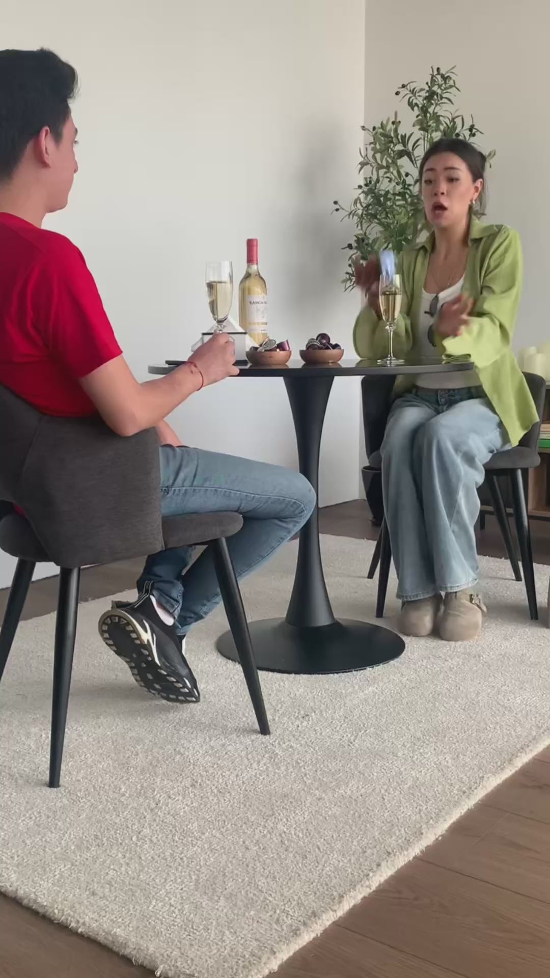 Conjunto de 2 Sillas de Comedor Modernas Respaldo de Diseño Vintage Gris