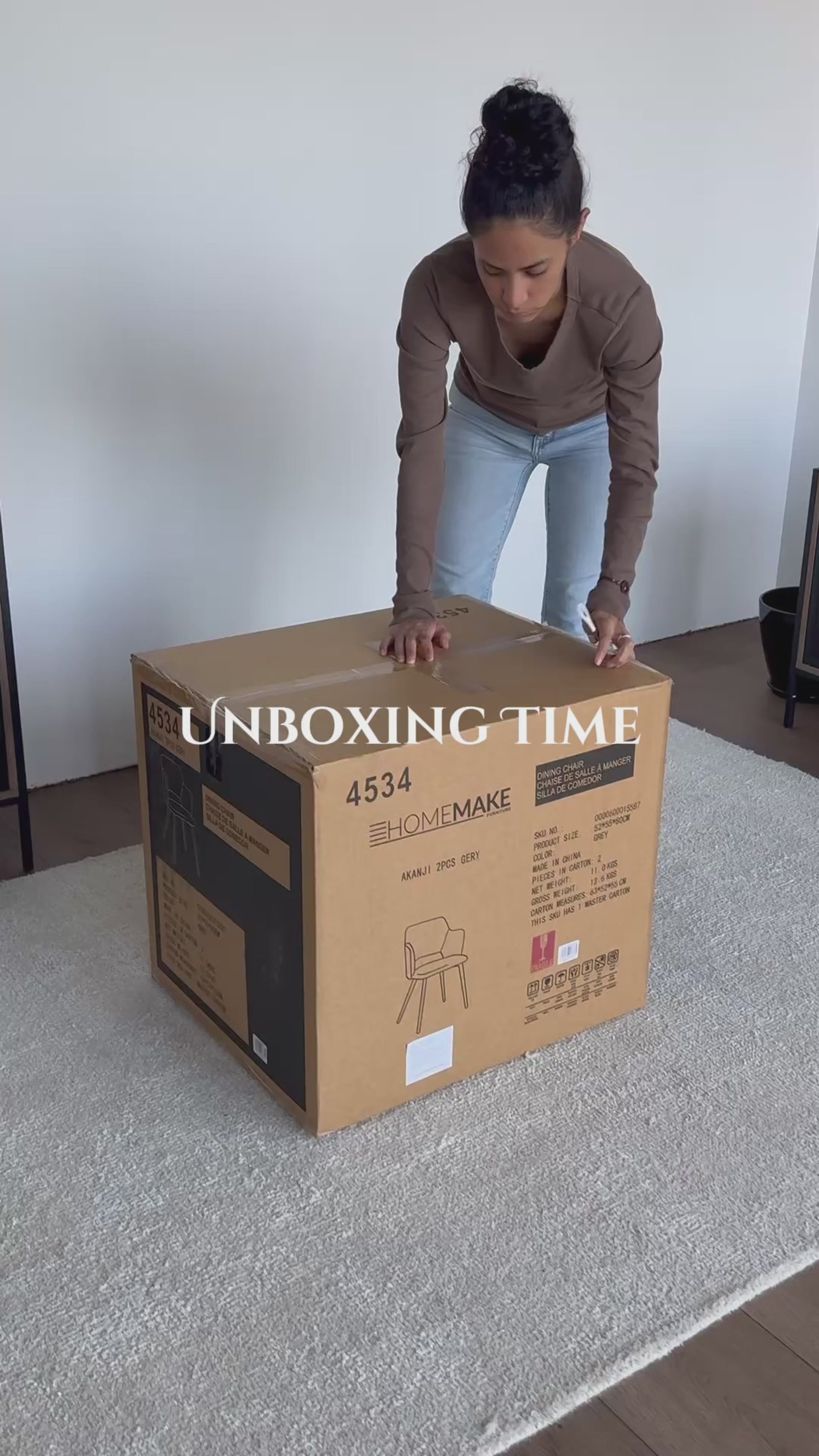 Conjunto de 2 Sillas de Comedor Modernas Respaldo de Diseño Vintage Beige