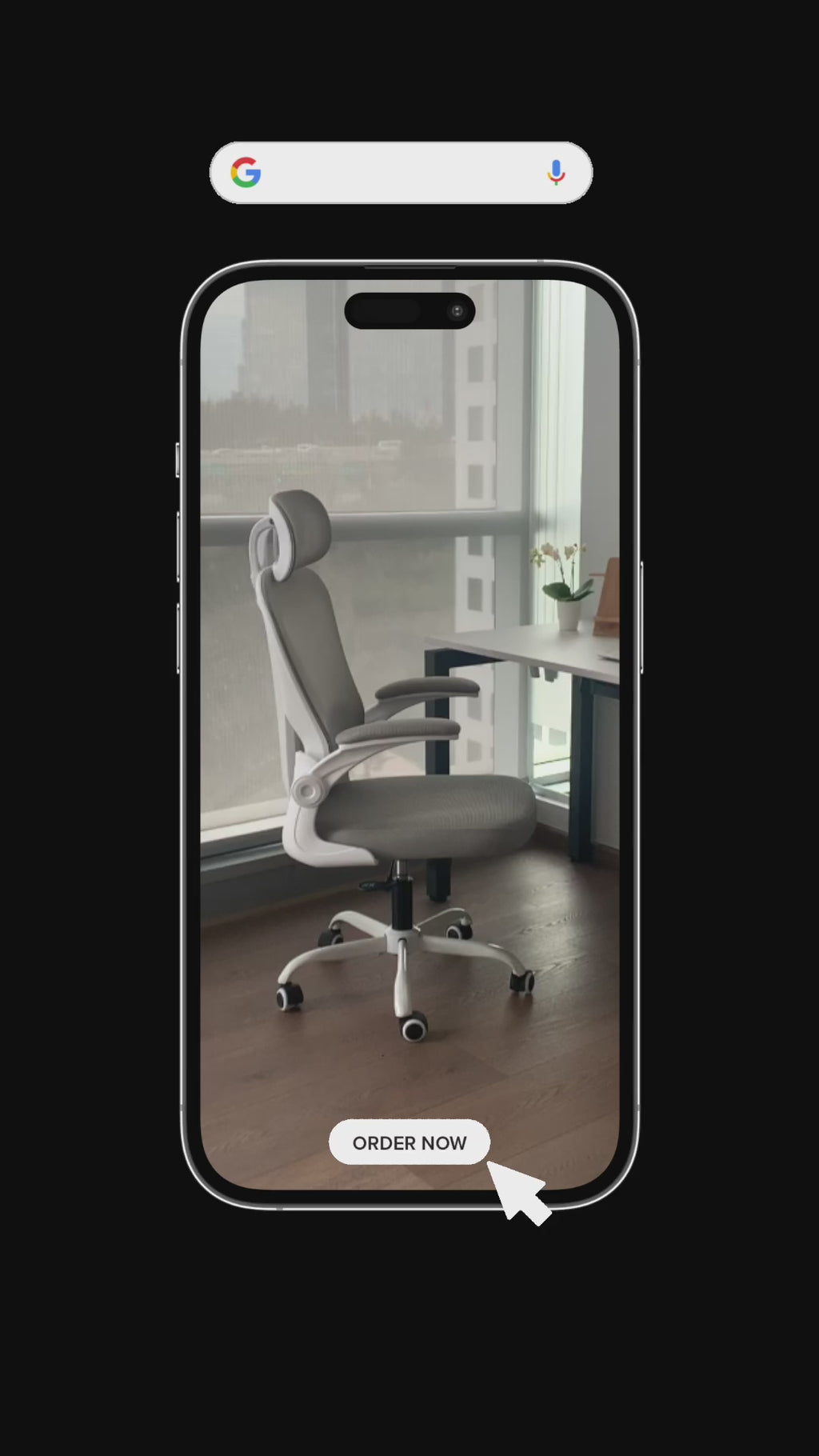 Silla de Oficina Ergonómica Giratoria Regulable con Reposabrazos Reposacabezas y Soporte Lumbar Apta Gris