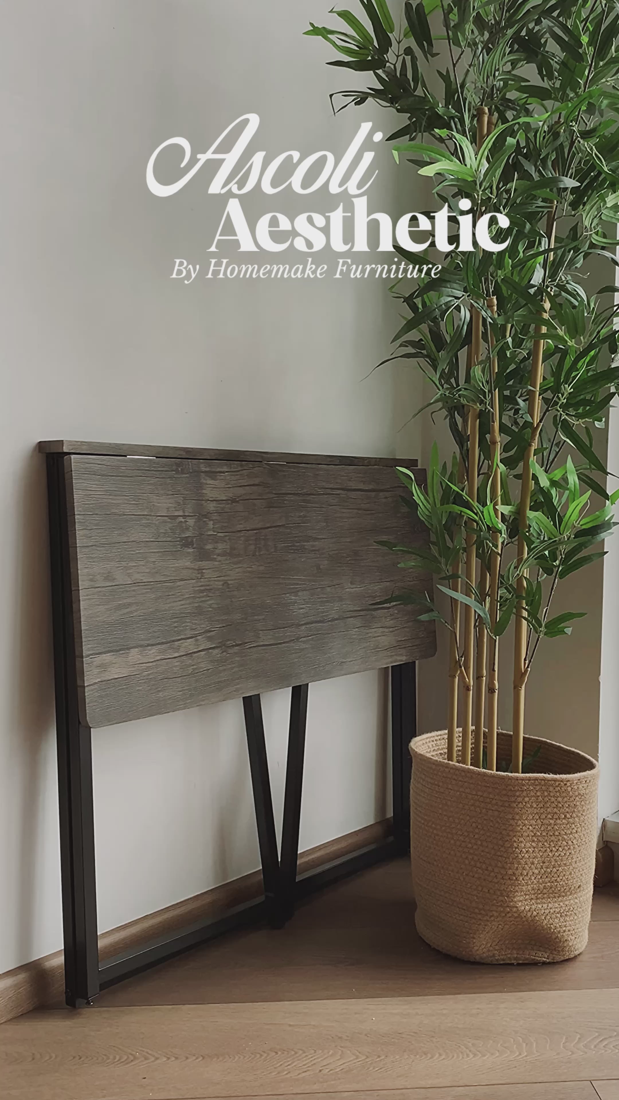 Mesa de Ordenador Plegable para El Hogar Ahorra Espacio 80 X 44 X 74 cm Negro Nuez