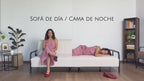 Sofá Cama Multifuncional: Tres ángulos Ajustables + Estructura de Muelles (Beige)