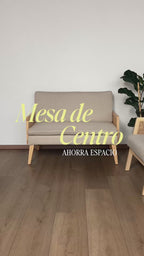 Juego de Mesa de Centro Redonda de 2 Piezas Gris