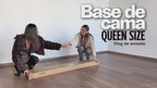 Estructura de Cama de Metal Tamaño Queen Sin Colchón 207 x 152 cm Negro
