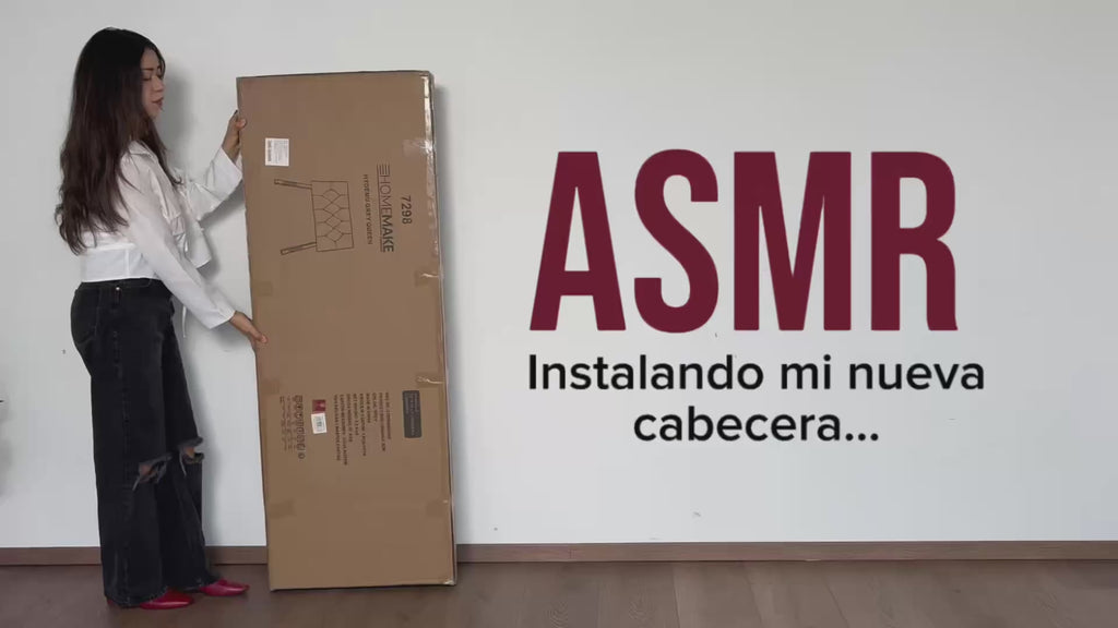 Cabecera de Cama Queen Tapizada con Altura Ajustable Patas de Madera Acolchada (Gris)