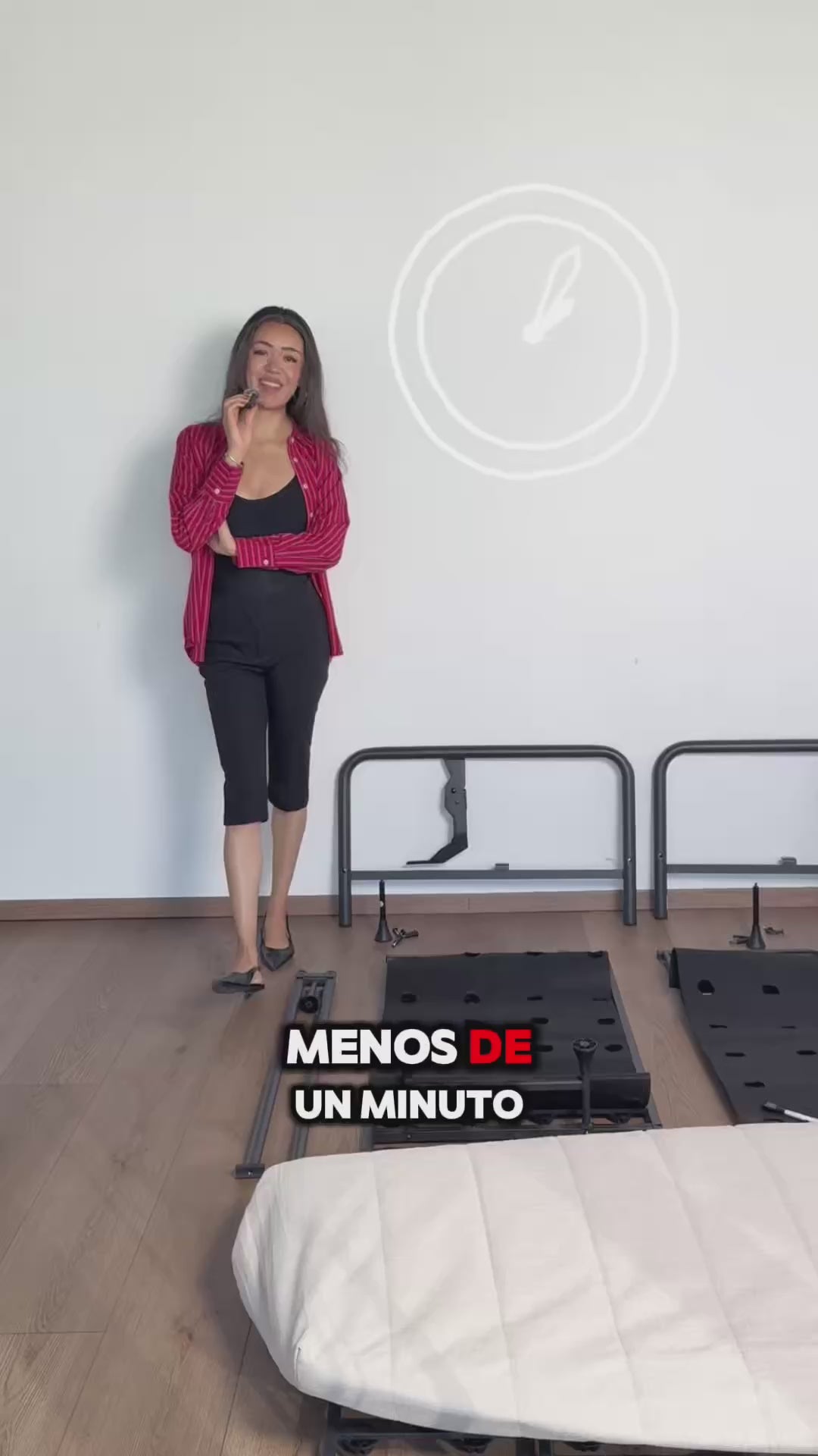 Sofá Cama Multifuncional: Tres ángulos Ajustables + Estructura de Muelles (Beige)