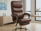 Cyber Homemake ● Silla Ejecutiva de Cuero Vintage con Reposapiés