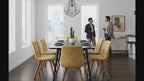Cyber Homemake ● Silla de Comedor con Estampado de Sol y Mar Juego de 4 (Amarillo)