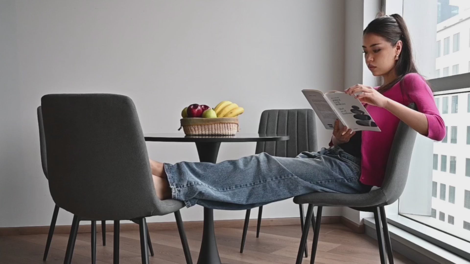 Juego de 4 Sillas para Comedor  Gris