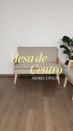 Set de 2 Mesas de Centro Redonda Marrón