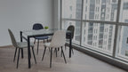 Juego de 4 Sillas de Comedor Diseño Moderno Gris