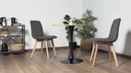 Juego de Sillas de Comedor Nórdicas de Madera - 2 Piezas (Gris)